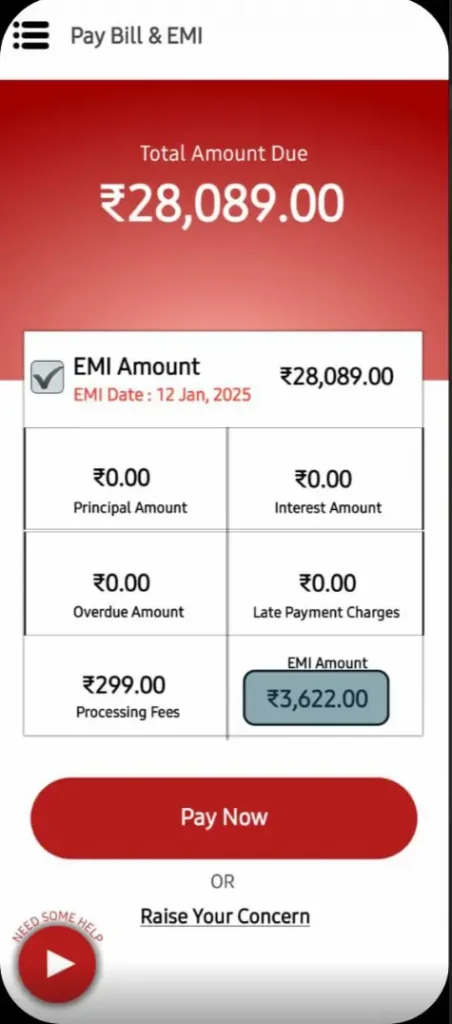 Stashfin App Amount received and Repay option enable